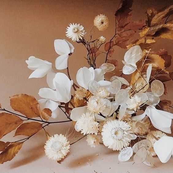 Feuillages, branches, fleurs séchées - Billie Blanket